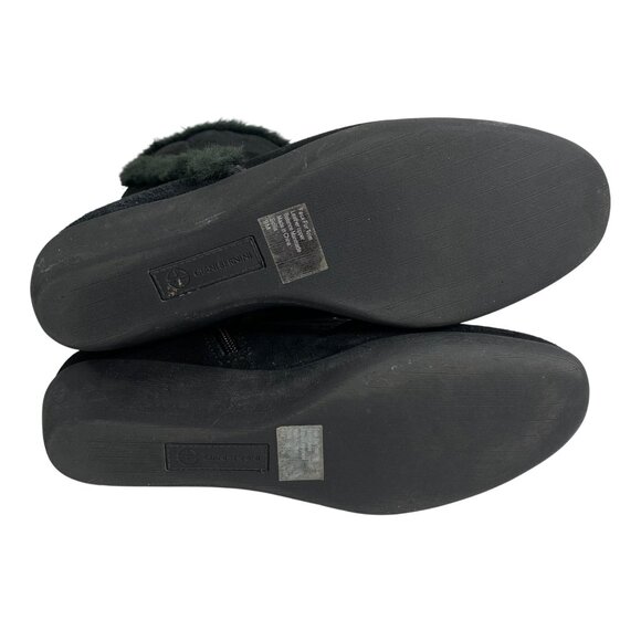 Giani Bernini Womens Sicilia Cold Weather Boots Black Suede Faux Fur Lining SZ 9 - Picture 5 of 6